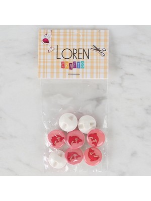 urfakent bilişim ve medya danışmanlık Loren Crafts 8 Li Pembe Yunus Düğme - 707