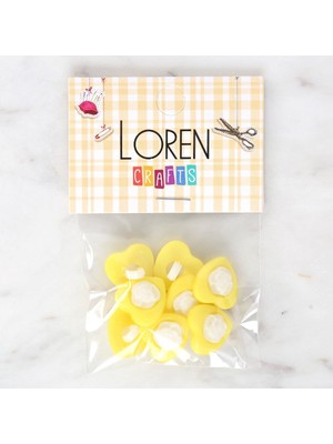 urfakent bilişim ve medya danışmanlık Loren Crafts Sarı 8'li Düğme - 3049