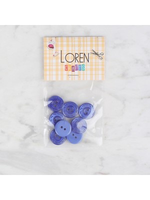 urfakent bilişim ve medya danışmanlık Loren Crafts 8 Li Mavi Düğme - 185