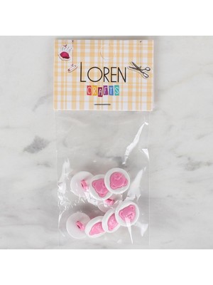 urfakent bilişim ve medya danışmanlık Loren Crafts 8 Li Pembe Düğme - 625