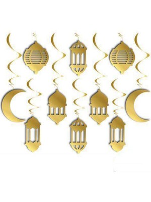 Özbience Ramazan Temalı Asma Tavan Süsleri, 10 Adet, Şık ve Elegant Dekorasyon
