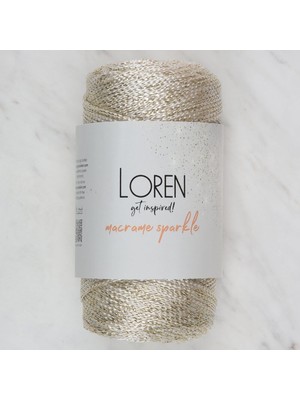 urfakent bilişim ve medya danışmanlık Loren Macrame Sparkle Simli Krem El Örgü Ipi - Rm