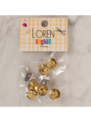urfakent bilişim ve medya danışmanlık Loren Crafts Altın Sarısı 8 Li Düğme - 207