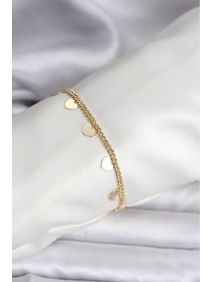 Kyops 14K Gold Renk Kaplama Kalpli Model cm Kadın Bileklik - Lisinya