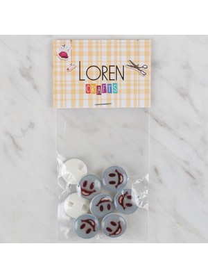 urfakent bilişim ve medya danışmanlık Loren Crafts 8 Li Mavi Düğme - 699