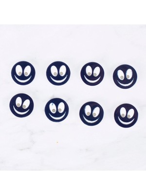 urfakent bilişim ve medya danışmanlık Loren Crafts 8 Li Gülen Yüz Siyah Düğme - 0522