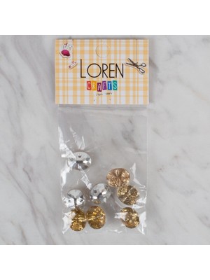 urfakent bilişim ve medya danışmanlık Loren Crafts Altın Sarısı 8 Li Düğme - 244