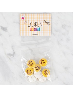 urfakent bilişim ve medya danışmanlık Loren Crafts 8 Li Sarı Düğme - 667