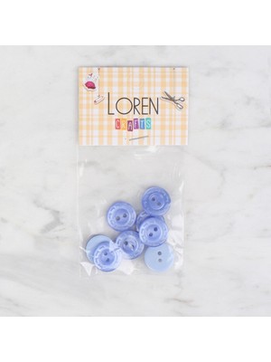 urfakent bilişim ve medya danışmanlık Loren Crafts 8 Li Mavi Düğme - 290