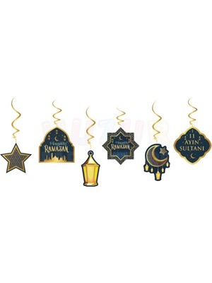 Özbience 6'lı Ramazan Bayramı Yazılı Tavan Süsü, Hoşgeldin Temalı Dekor