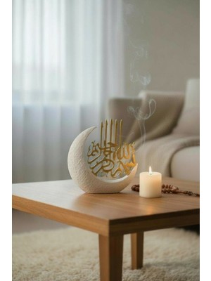 Özbience Edebiyatlı Ay Modeli, Dekoratif Islami Masa Üstü Süs