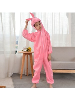 NessiWorld Çocuk Tavşan Kostümü Pembe Renk 4-5 Yaş