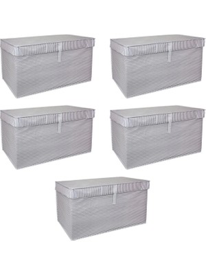 Hatıra Kutusu Çok Amaçlı Düzenleyici Kutu Organizer Cırt Cırtlı Hurç Mega Plus Boy 40CM x 30CM x 70CM (5 Adet) ( Lisinya )