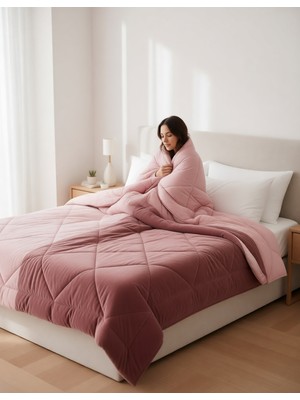 Mona Yatak Wellsoft Tek Kişilik Yorgan 155×215 cm - 300 gr – Yumuşak, Nefes Alabilir,gül Kurusu