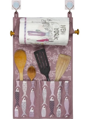 Hatıra Kutusu Çok Amaçlı Ahşap Kulplu Mutfak Peçete Askılığı ve Kaşıklık ( Lisinya )