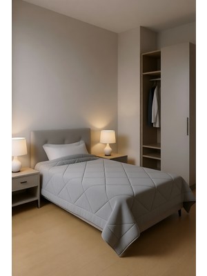Mona Yatak Wellsoft Tek Kişilik Yorgan 155×215 cm - 300 gr – Yumuşak, Nefes Alabilir, Gri