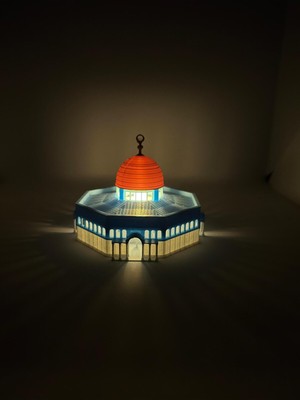 Özbience Mescid-I Aksa Kubbetüs Sahra LED Gece Lambası, Dekoratif Işıklı Biblo