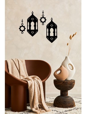 Özbience Ahşap Ramazan Kandil Dekoru, Duvar Süsü, Ev Dekorasyonu