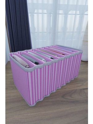 Hatıra Kutusu 8 Bölmeli Dolap ve Çekmece Içi Düzenleyici Akordiyon Organizer L-00517 (3 Adet) ( Lisinya )