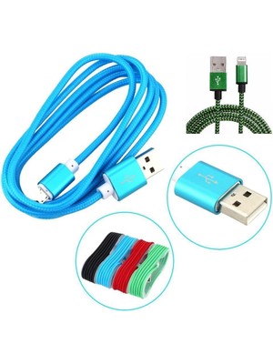 NessiWorld Buffer® 1,5 Metrelik Örgü Şeklinde Apple Iphone Ipad Data Şarj Kablosu
