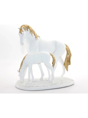 Hatıra Kutusu Polyester Yavrulu At Figürü ALK1629 - Lisinya