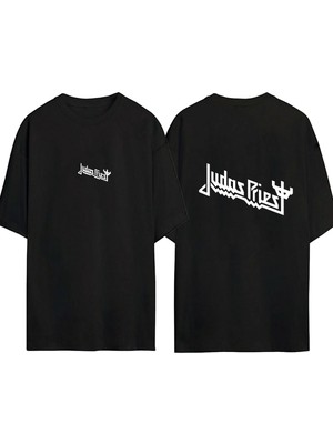 Urbvn Judas 1 Tasarım Baskılı Siyah Oversize T Shirt