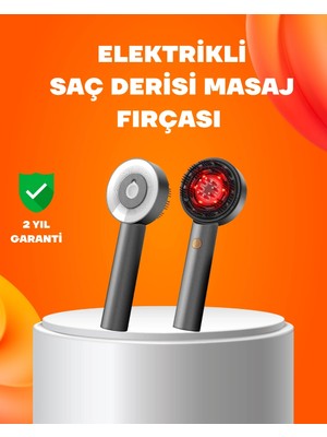 Ceylan Adam Mey Ithalat® Kırmızı Işık Terapi Saç Derisi Masaj Tarağı 3 Modlu Yağ Hazneli