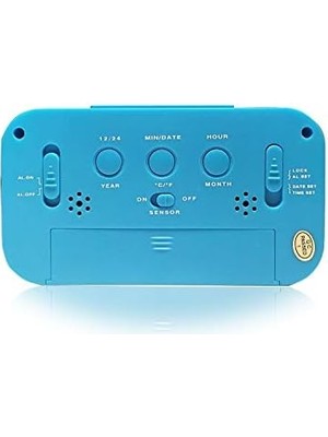 Skygo Optik Masaüstü Saat Takvim Termometre Mavi