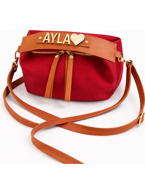 Sevgiliye Hediye Kişiye Özel Isimli Archi El ve Omuz Çantası | Kadın Şık Günlük Çanta | Altın Harfli Tasarım