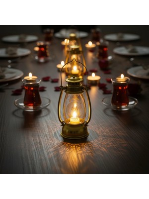Ttt Ramazan Temalı Gold Gaz Lambası LED Işık