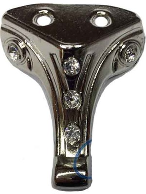 Skygo Moda Taşlı Ahşap Sandık Ayağı, Kutu Ayak 3,5 cm - Nikel, 50 Adet