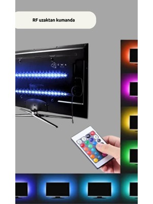 Astraltech RF Kumandalı Renk Değiştiren TV LED Şerit 2MT