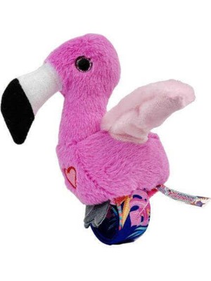 Hatıra Kutusu Peluş Ses Tekrarlı Hayvan Bileklik Aksesuar - Pembe Flamingo (Lisinya)