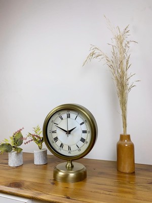 Urfakent Eskitme Metal Anka Masa Saati 25×20 cm