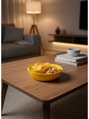 Hatıra Kutusu Sarı Çerezlik Kase Seti 4 Adet 3X12 cm - Lisinya