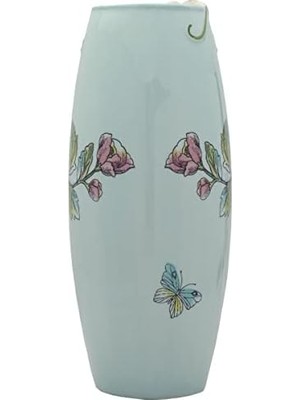 Skygo And Floyd Ingiliz Bahçesi Seramik Çiçek Vazosu, 25 Inç, Mavi