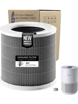 Skygo Faf Fresh Air Filter /_xiaomi Smart Purifier 4 Kompakt Filtre ile Uyumlu 360 Cam Yeni Formullü Filtre Ø174XH174MM 4 Compact Filtre (Siyah Smoky)
