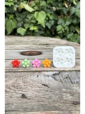 Skygo Bacopa Çiçeği Dörtlü Mum Kalıbı (Silikon)