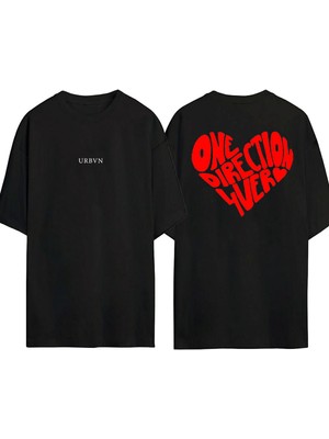 Urbvn 1d Forever Tasarım Baskılı Siyah Oversize T Shirt