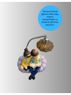 Sepetink Romantik Çift Temalı Dekoratif Masa Lambası Yumuşak LED Işık