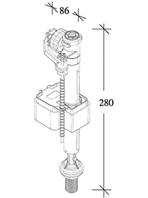 Skygo Klozet Sıamp Rezervuar Iç Takım 101 Bas Flatör 20101