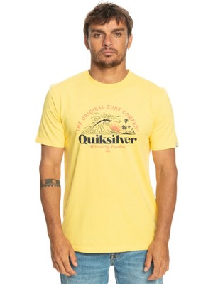 Quiksilver Sunsetwave Erkek Sarı Tişört