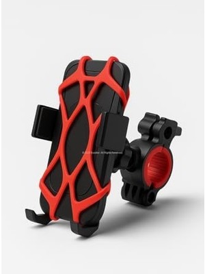 Skygo Lastik Destekli, Standlı Bisiklet Telefon Tutucu, 360° Döner Ayarlı, Titreşim Engelleyici, Silikon Emniyet Kemerli, Gidon Üzerine Montajlı, Uyumluluklu, Abs Malzeme, Güvenli Sürüş I