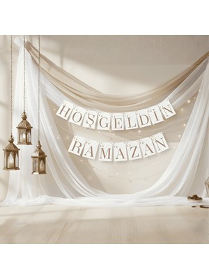 Özbience Renkli Ramazan Bannerı, Hoşgeldin Teması, E-Ticaret Görsel, Ramazan Dekoru