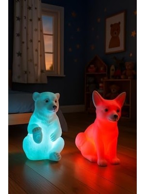 Skygo Kutup Ayısı ve Kar Tilkisi Rcb Renk Değiştiren LED Gece Lambası