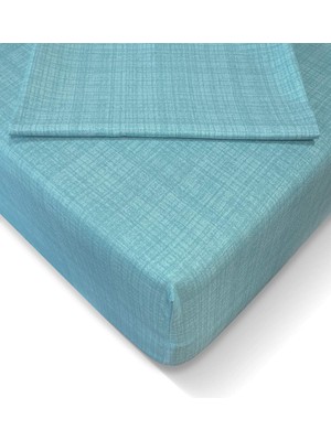 Skygo 120X200 cm Lastikli Çarşaf Seti - Petrol AT7614