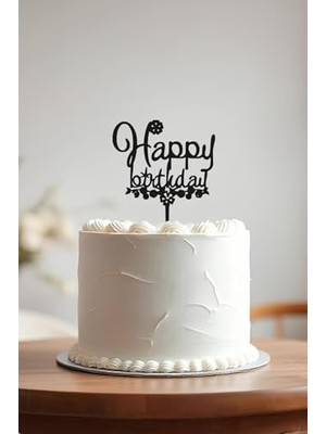 Skygo Happy Birthday Doğum Günü Pastası Süsleme, Pasta Süsü, Yeniden Kullanılabilir, OCT15