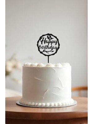 Skygo Happy Birthday Doğum Günü Pastası Süsleme, Pasta Süsü, Yeniden Kullanılabilir, OCT20