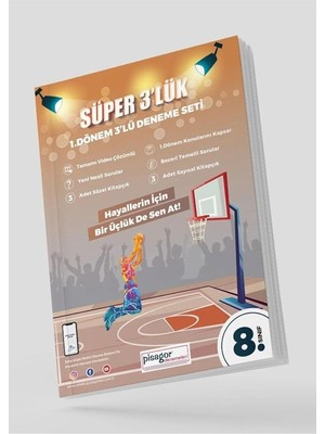 Skygo 8. Sınıf Pisagor Süper 3' Lük 1. Dönem Deneme Seti