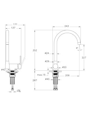Skygo Masterline Eviye Bataryası,krom